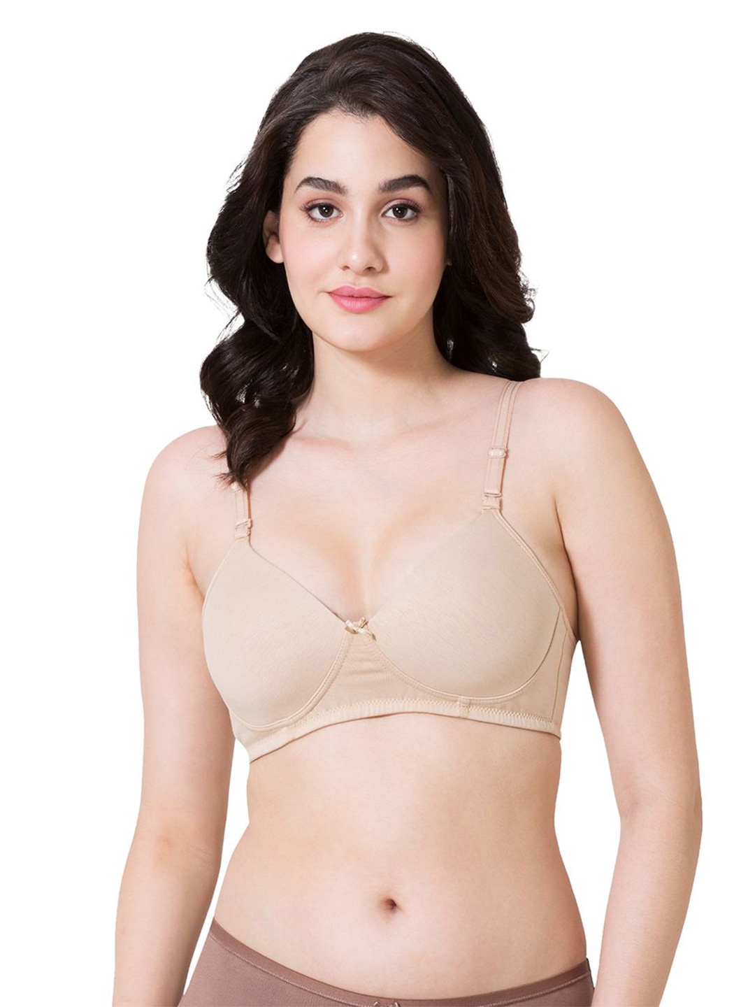 

VStar Women Medium Coverage Padded Non-Wired T-Shirt Bra, Nude