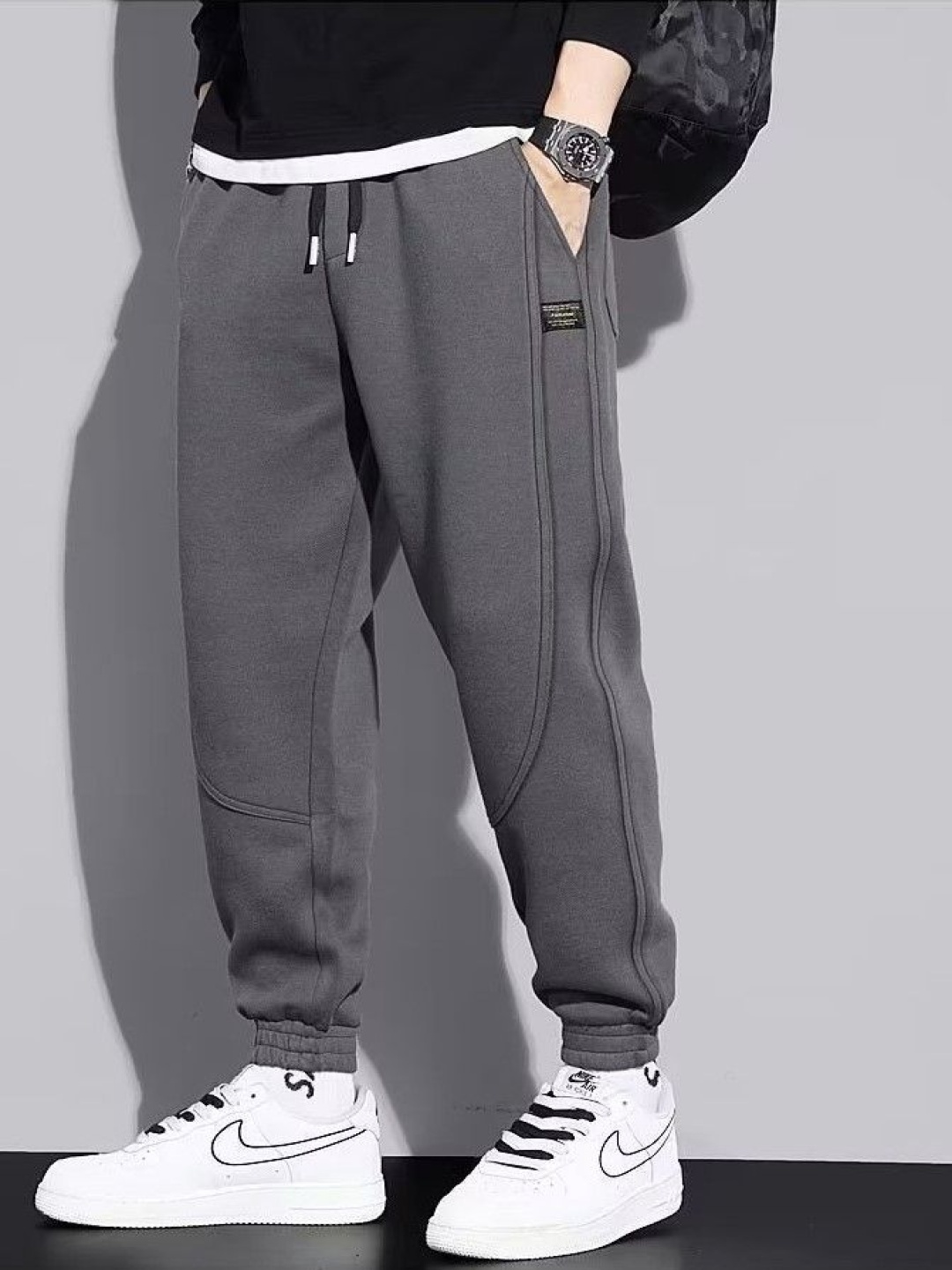 

StyleCast Men Joggers Trousers, Grey