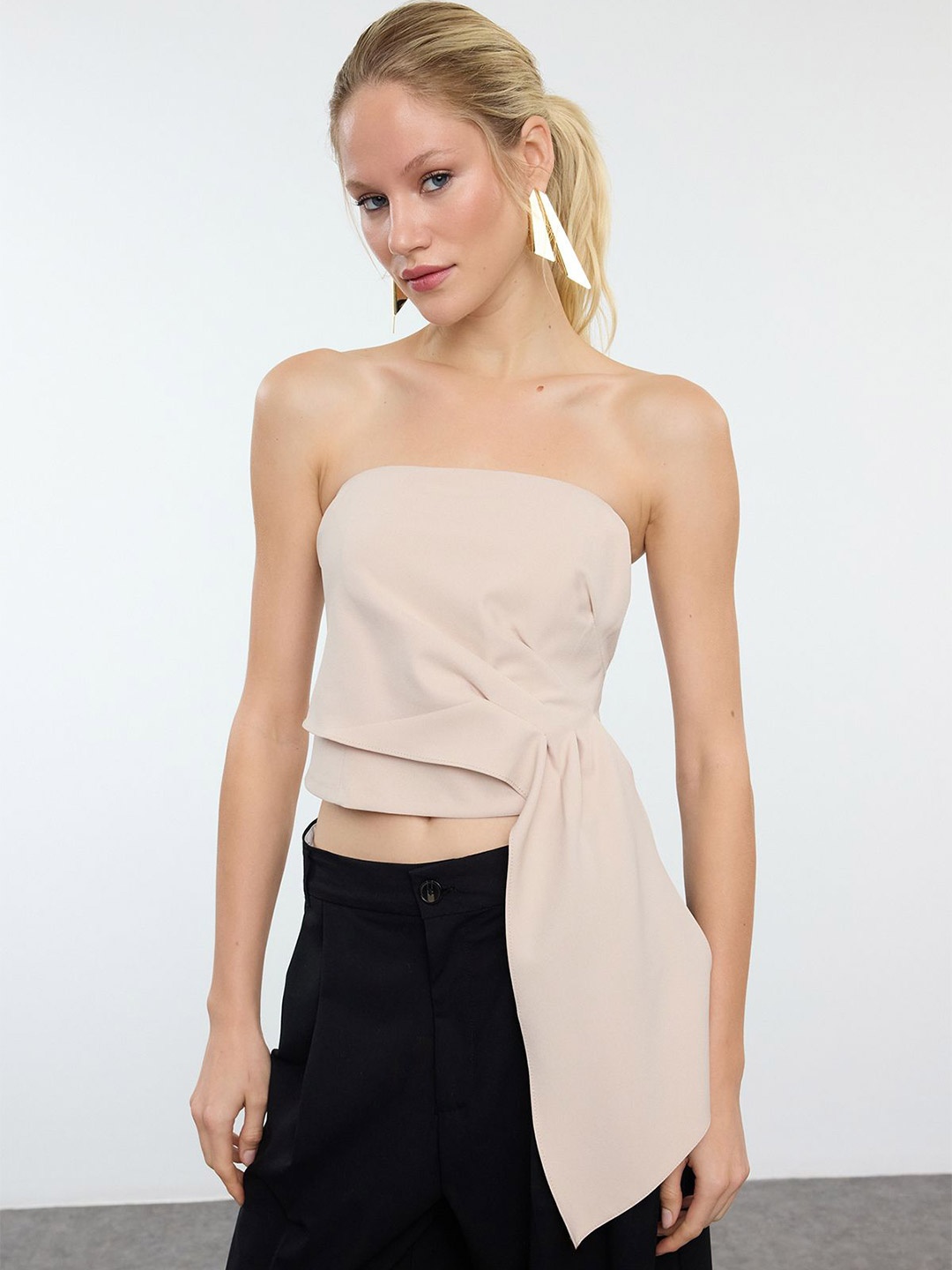 

Trendyol Tube Crop Top, Cream