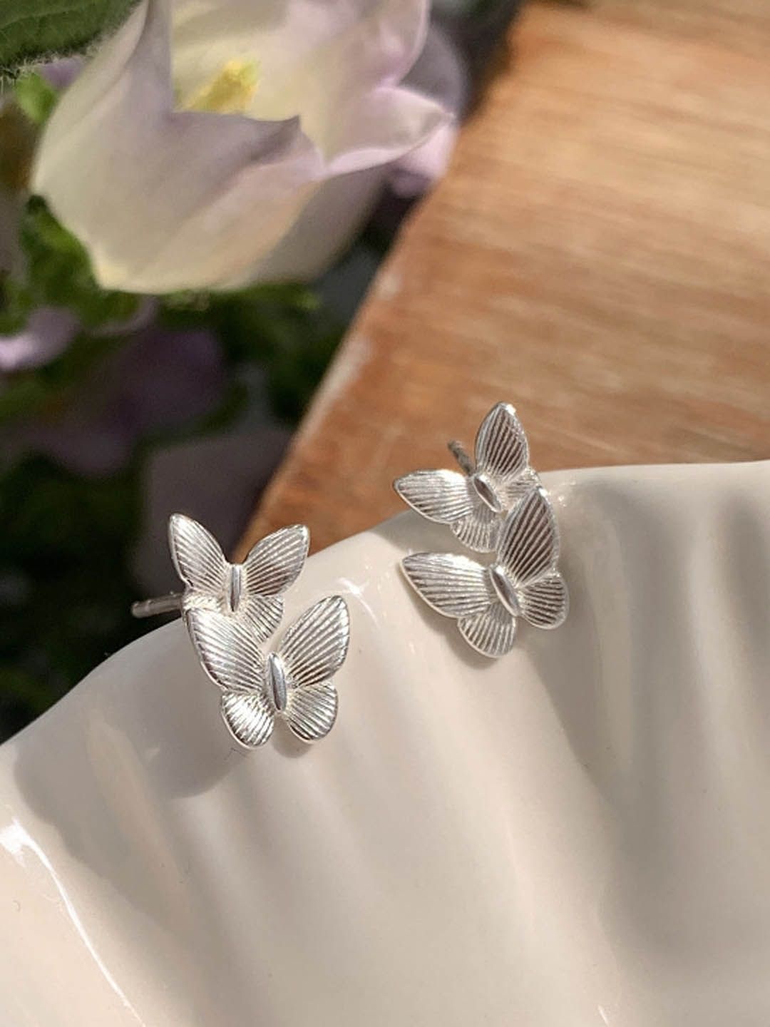

StyleCast Contemporary Shaped Studs, Silver