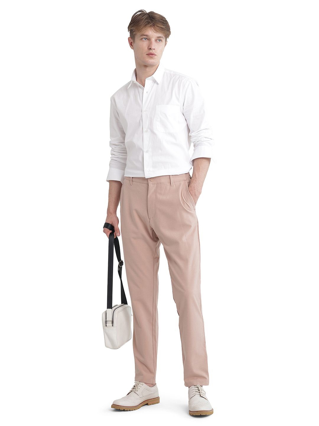 

RARE RABBIT Men Tailored Trousers, Peach