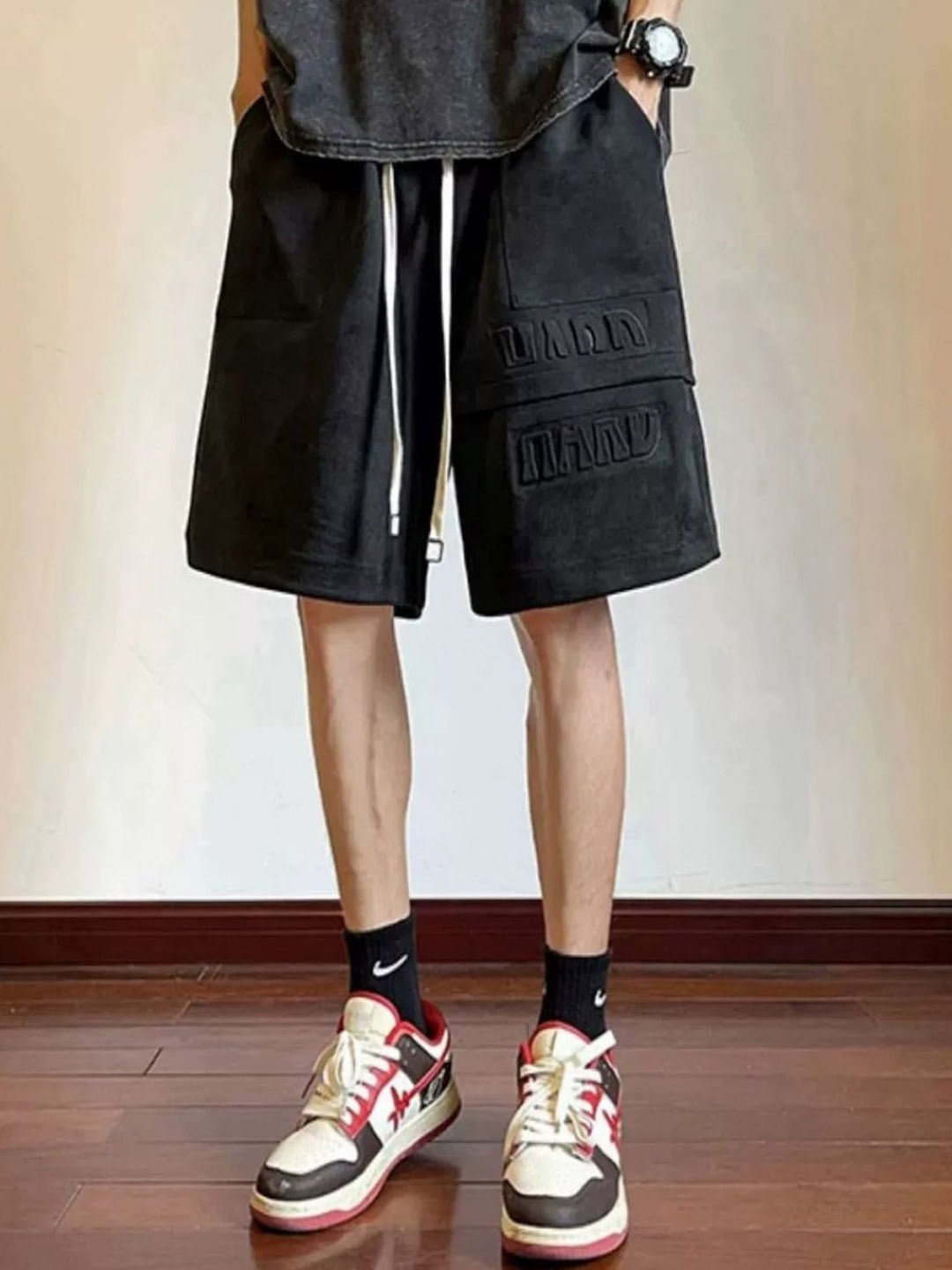 

StyleCast Men Mid-Rise Shorts, Black