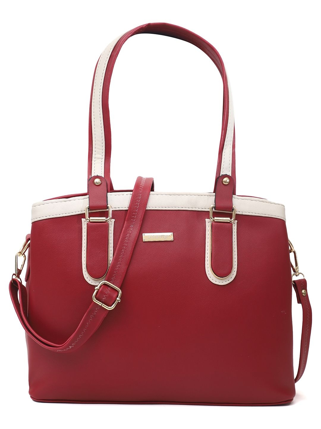 

Stamp PU Structured Handheld Bag, Red