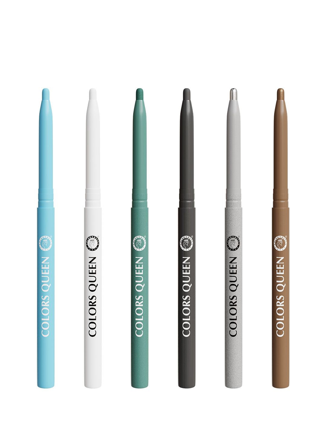 

Colors Queen Set Of 6 Extreme Color Long-Lasting Kajal -2.4g Each- Shades -3-4-5-8-9-10, Pink