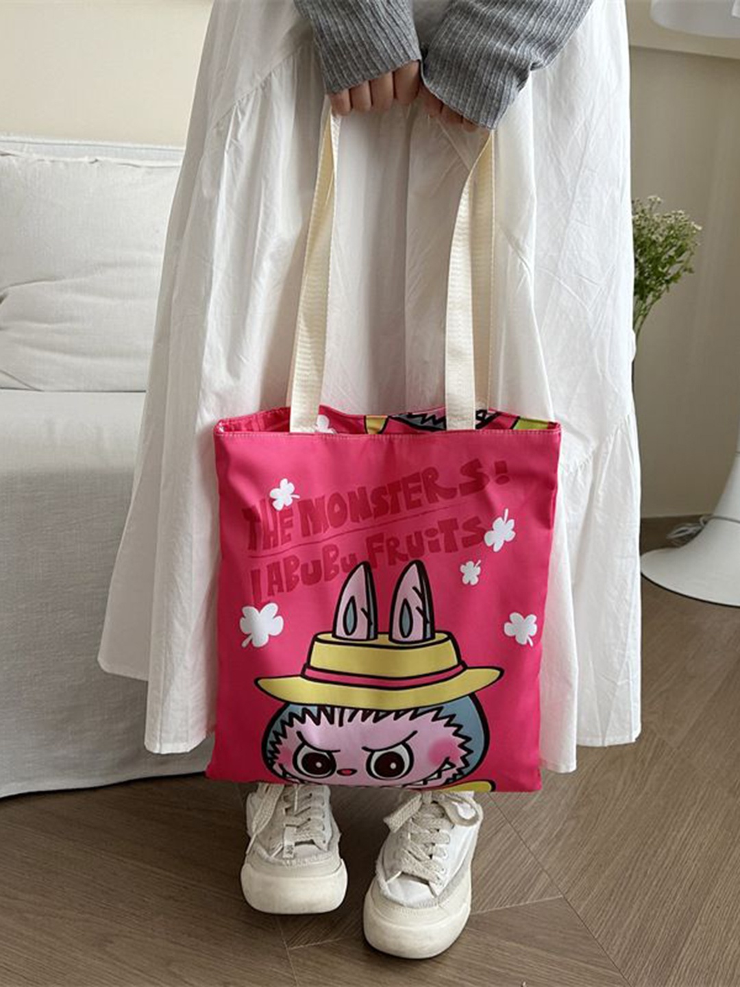 

StyleCast Women Graphic Printed Shopper Tote Bag, Pink