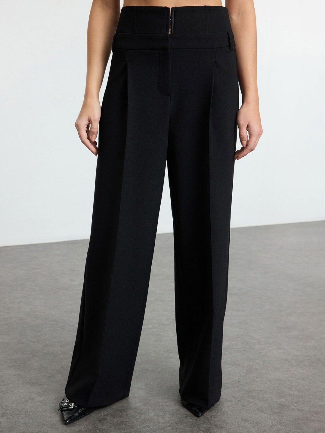 

Trendyol Women Formal Trousers, Black