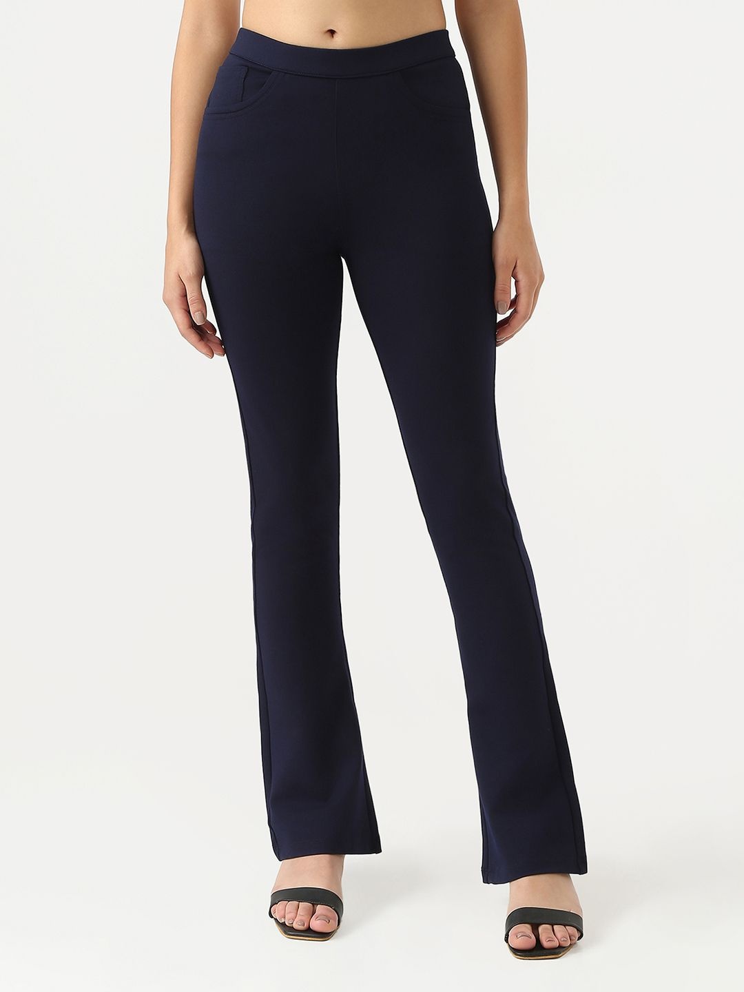 

Kraus Jeans Women Slip On Wide Leg Tregging, Navy blue
