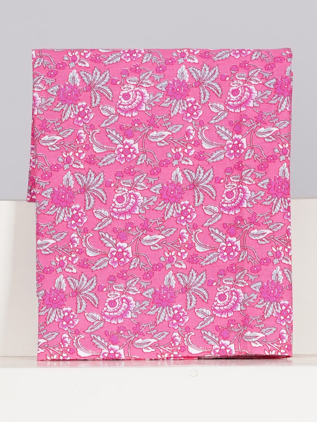 

KIAARON Printed Pure Cotton Unstitched Dress Material, Pink