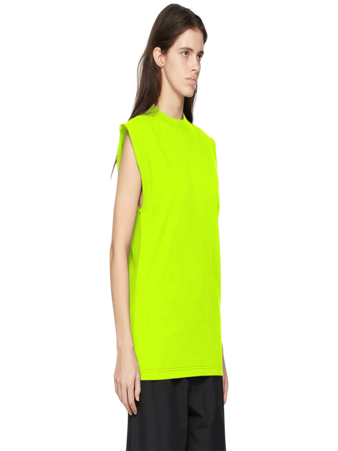 

NOTWILD Women Solid Round Neck Cotton T-shirt, Fluorescent green