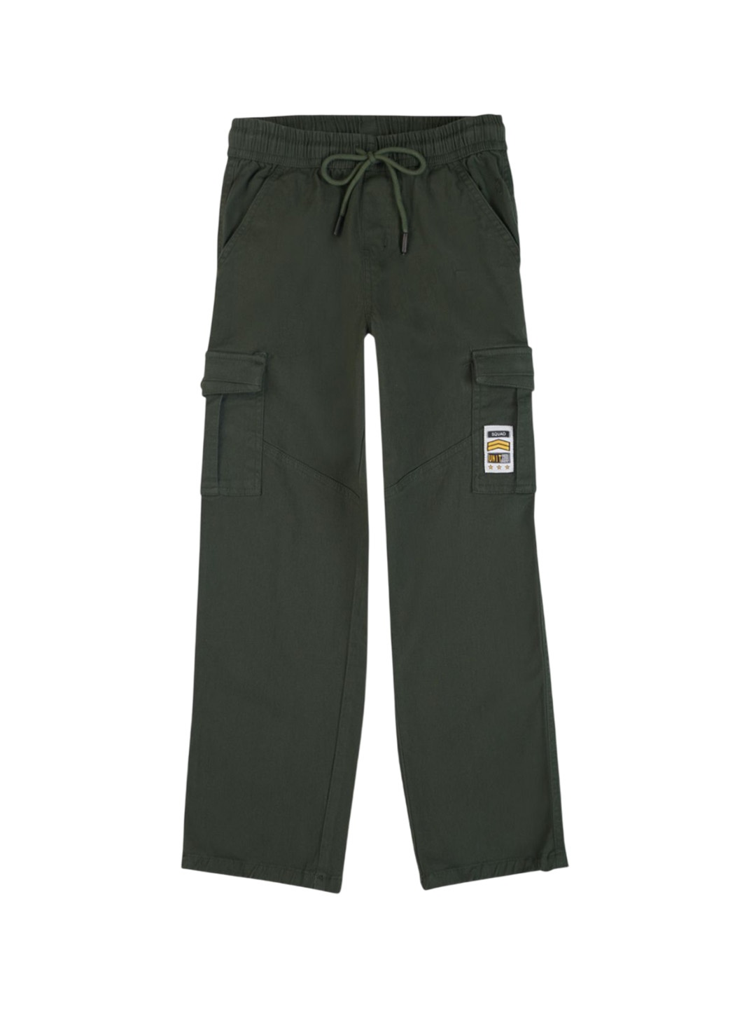 

Gini and Jony Boys Comfort Straight Fit Cargos Trousers, Green