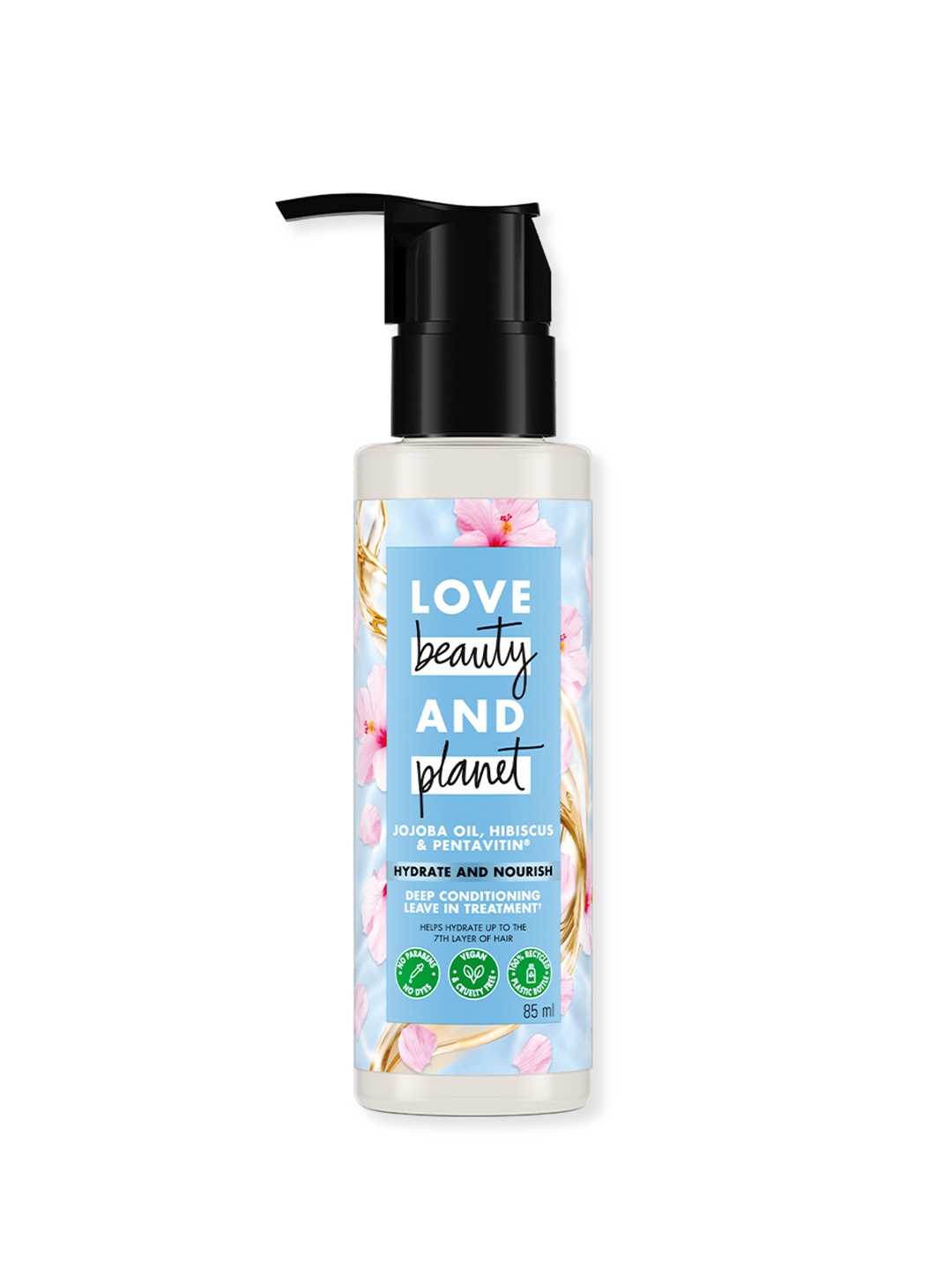 

Love Beauty & Planet Jojoba Oil Hibiscus Pentavitin Conditioning Leave-In Treatment - 85ml, Blue