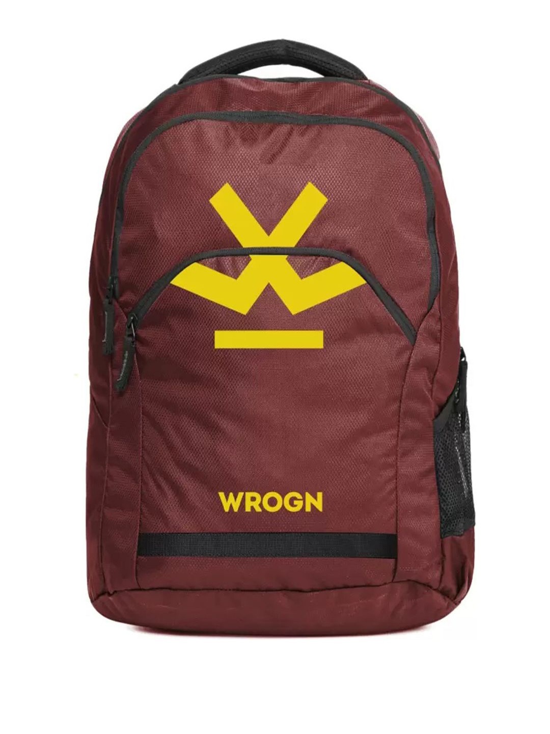 

WROGN Unisex Printed Backpack, Maroon