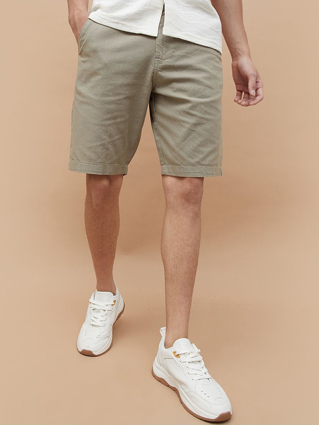 

Fame Forever by Lifestyle Men Cotton Mid-Rise Cargo Shorts, Olive