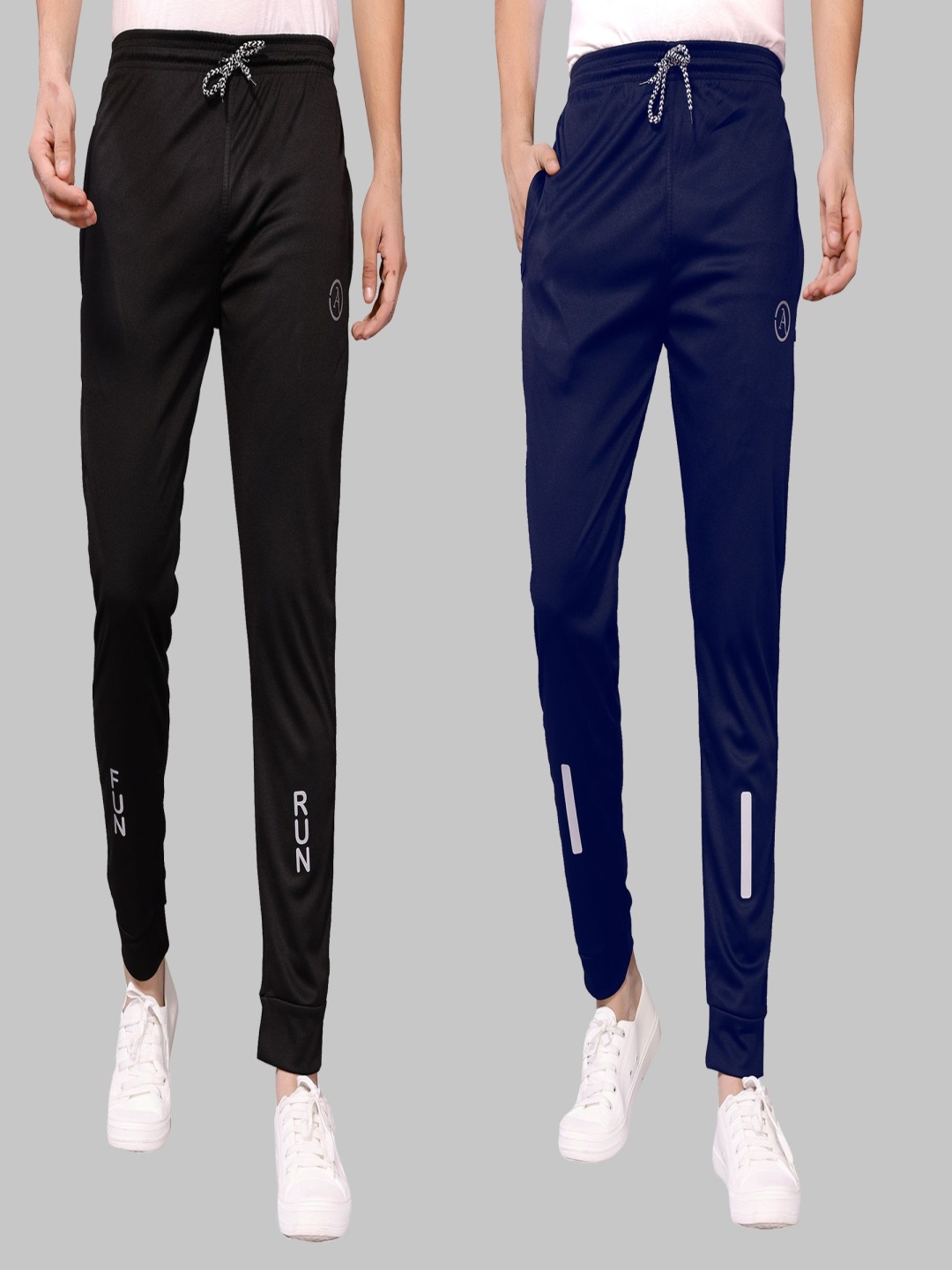 

Moda Rapido Men Pack Of 2 Mid-Rise Joggers, Blue