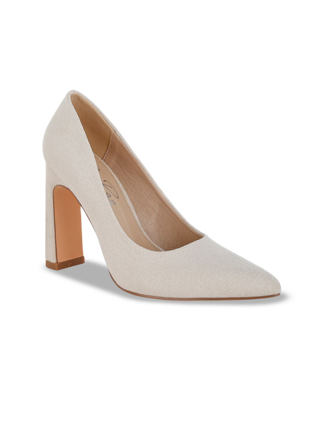 

London Rag Women Block Heel Pumps, Beige