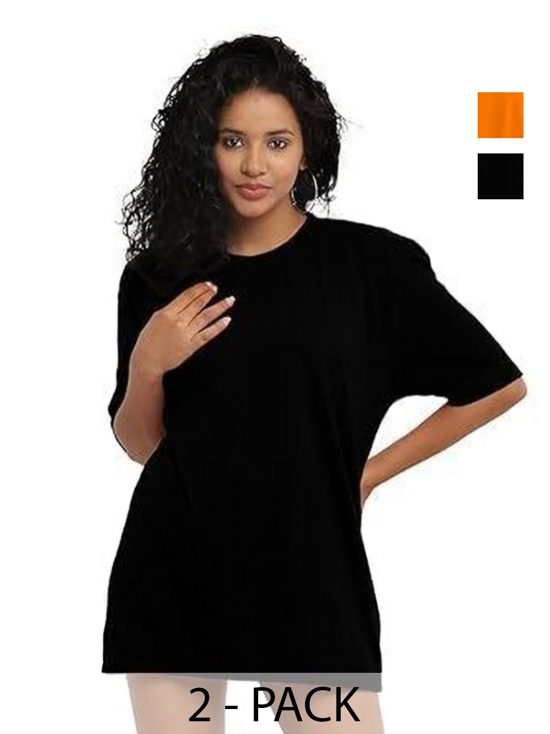 

NOTWILD Women 2 V-Neck T-shirt, Black