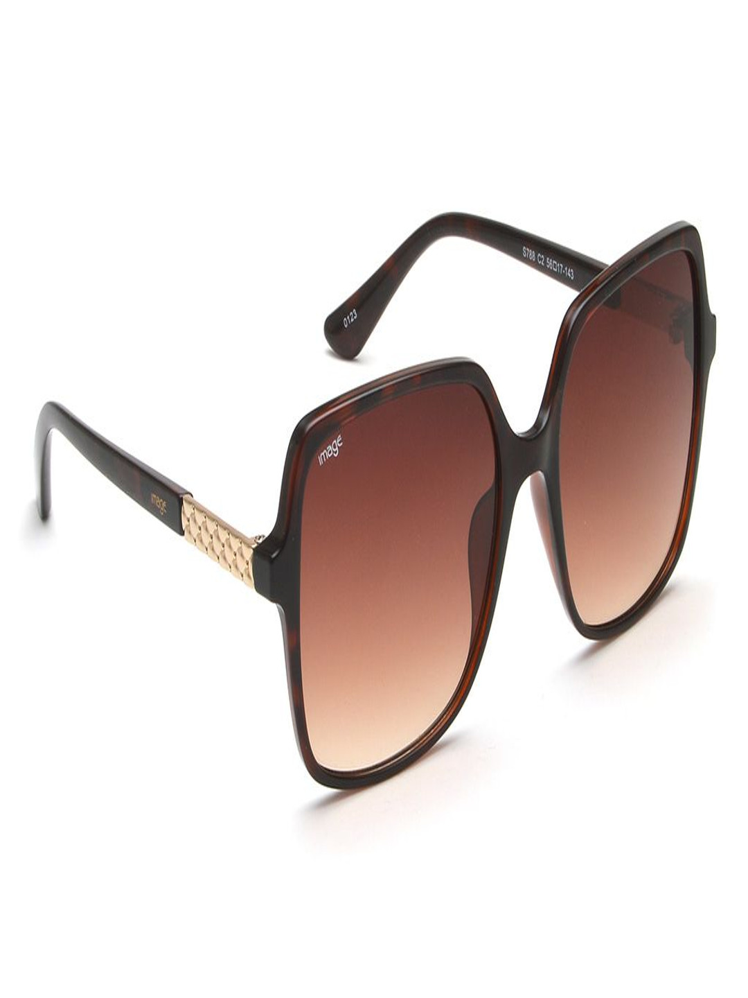 

Image Women Square Sunglasses with UV Protected Lens IMS788C2SG, Brown