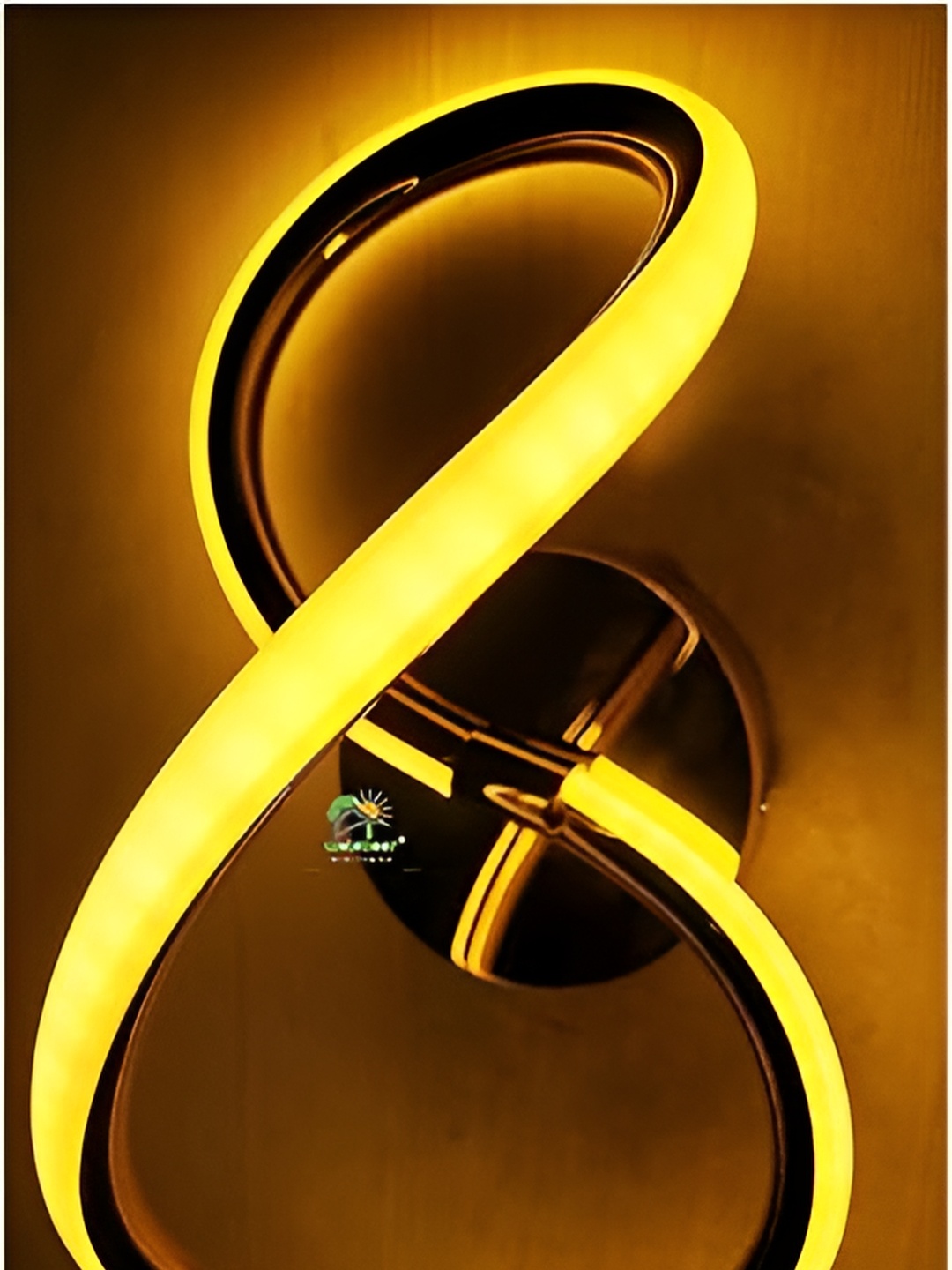 

Weldecor Black & Yellow Metal Contemporary Abstract Shaped Shaped Wall Lamp