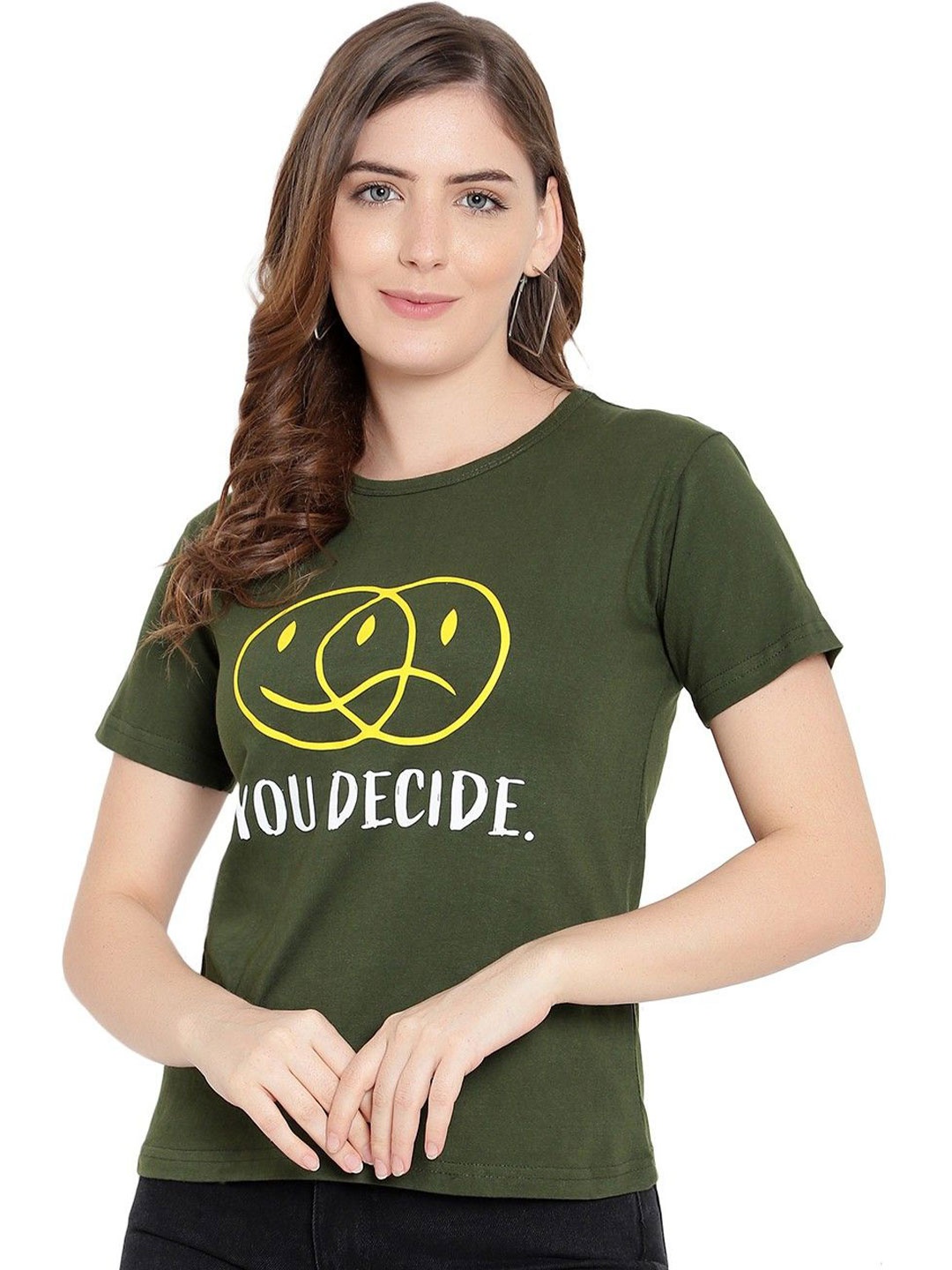 

DEEPMAYRA COLLECTION Women Cotton Top, Olive