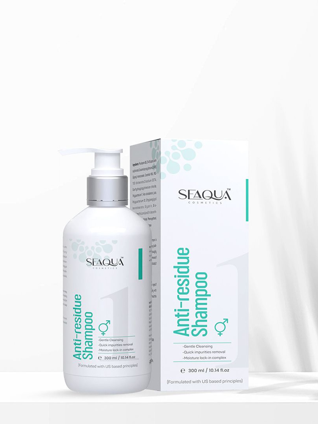 

Seaqua cosmetics Anti Residue Shampoo For Cleansing - 300 ml, White