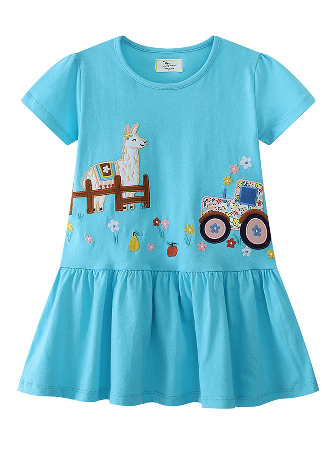 

LULU & SKY Girls Embroidered Nightdress, Blue