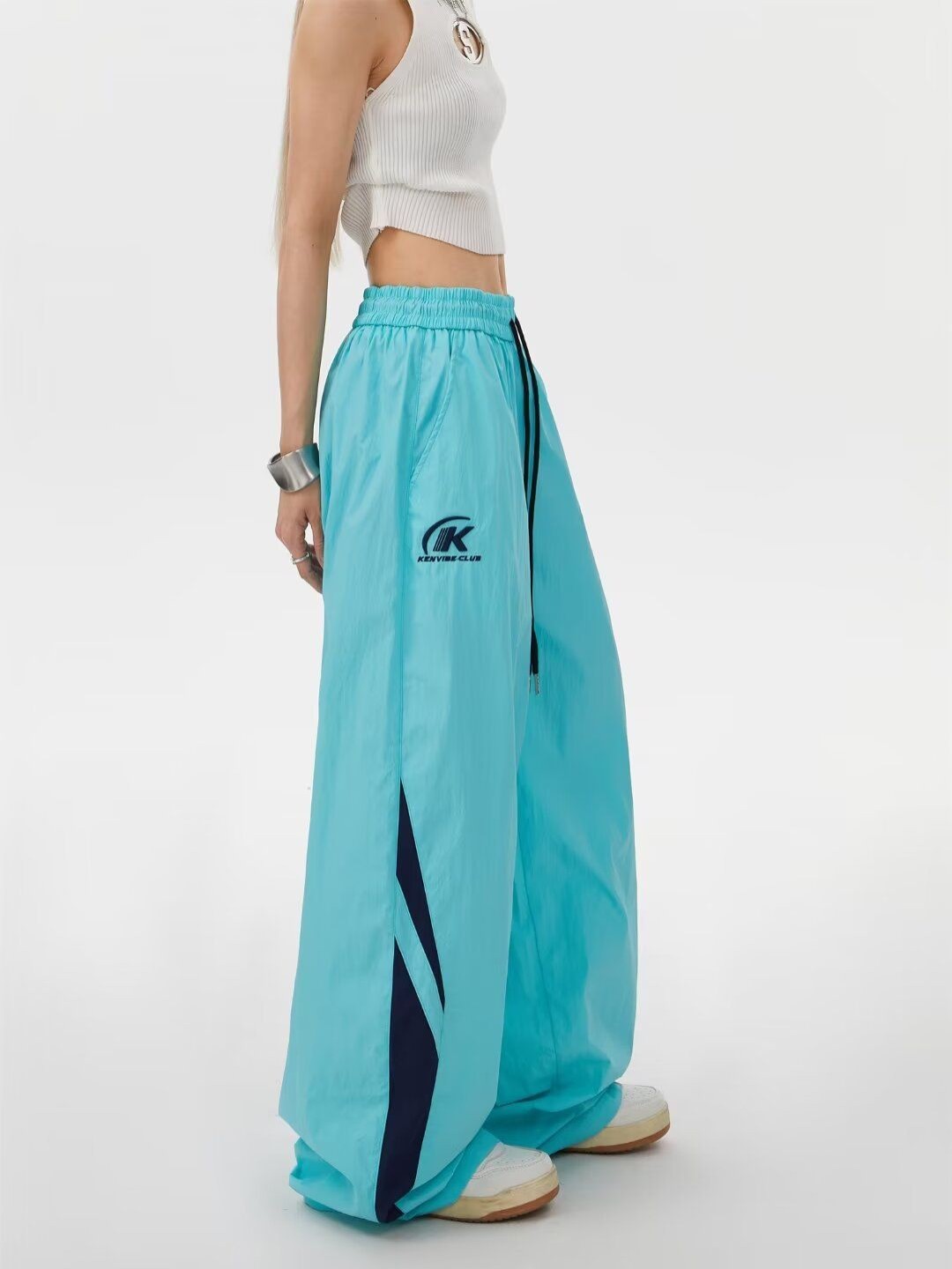 

StyleCast Women Loose Fit Trousers, Blue