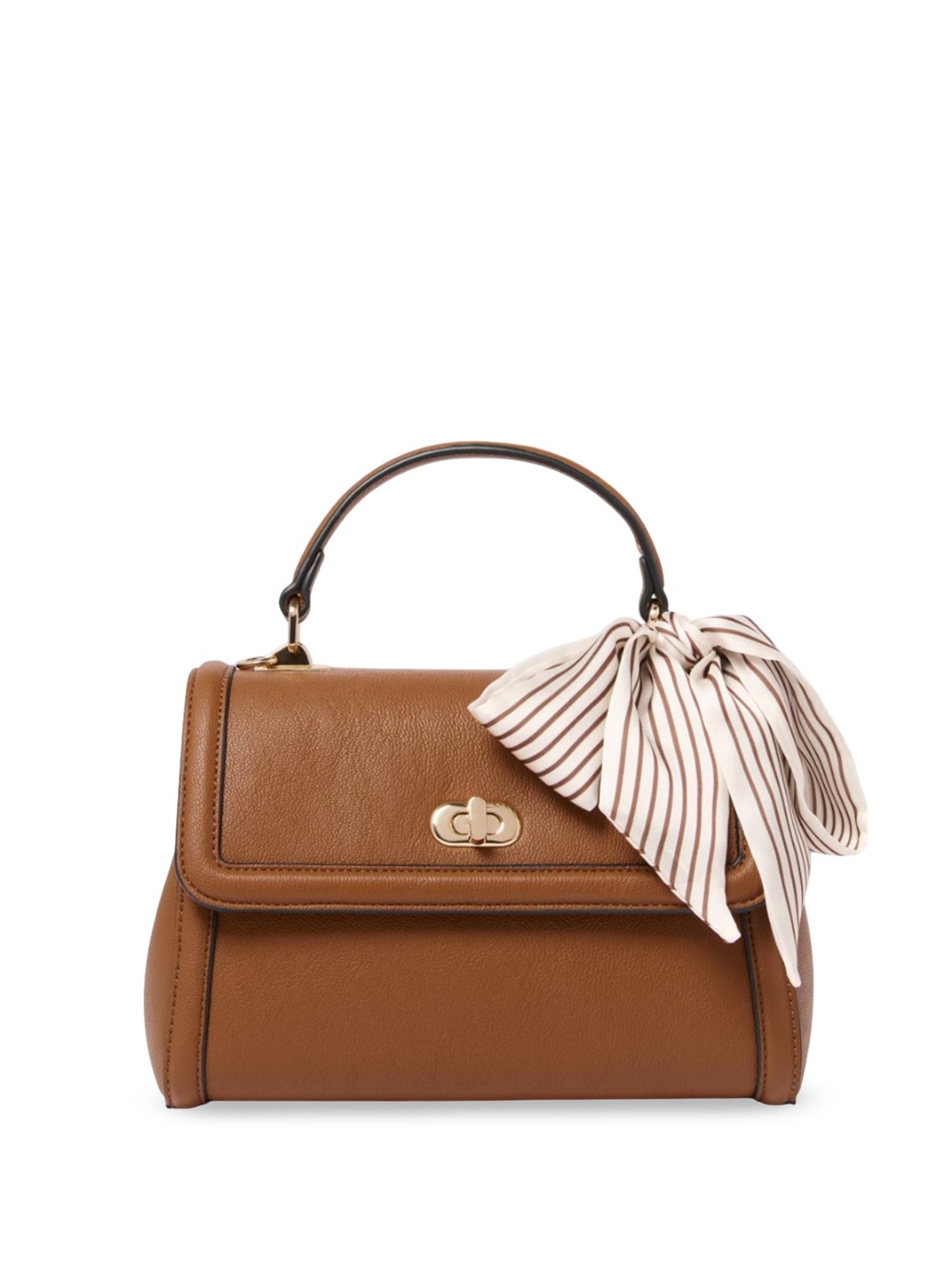 

Forever New Women Solid Structured Satchel Bag, Brown