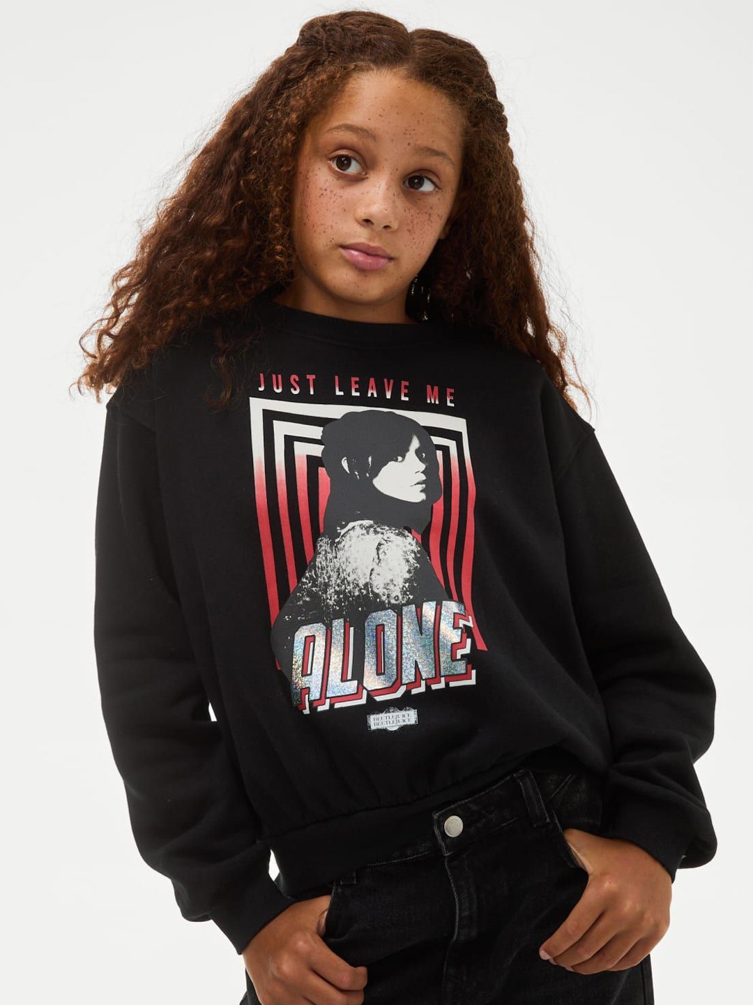 

Marks & Spencer Girls Printed Sweatshirt, Black