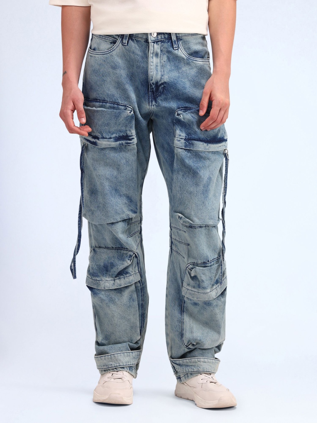 

Flying Machine Men Relaxed Fit Heavy Fade Jeans, Blue