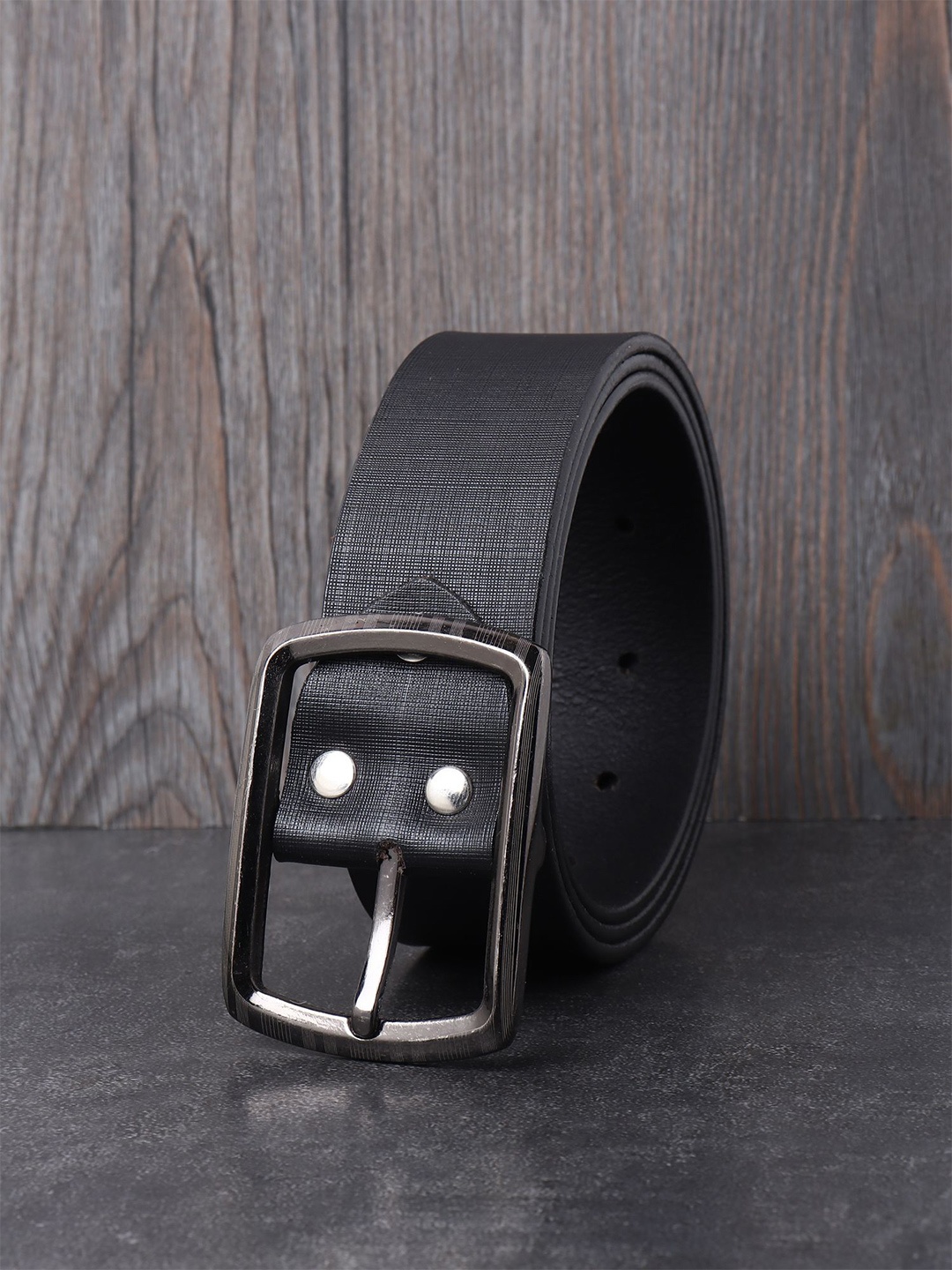 

Provogue Men Textured Leather Formal Belt, Black