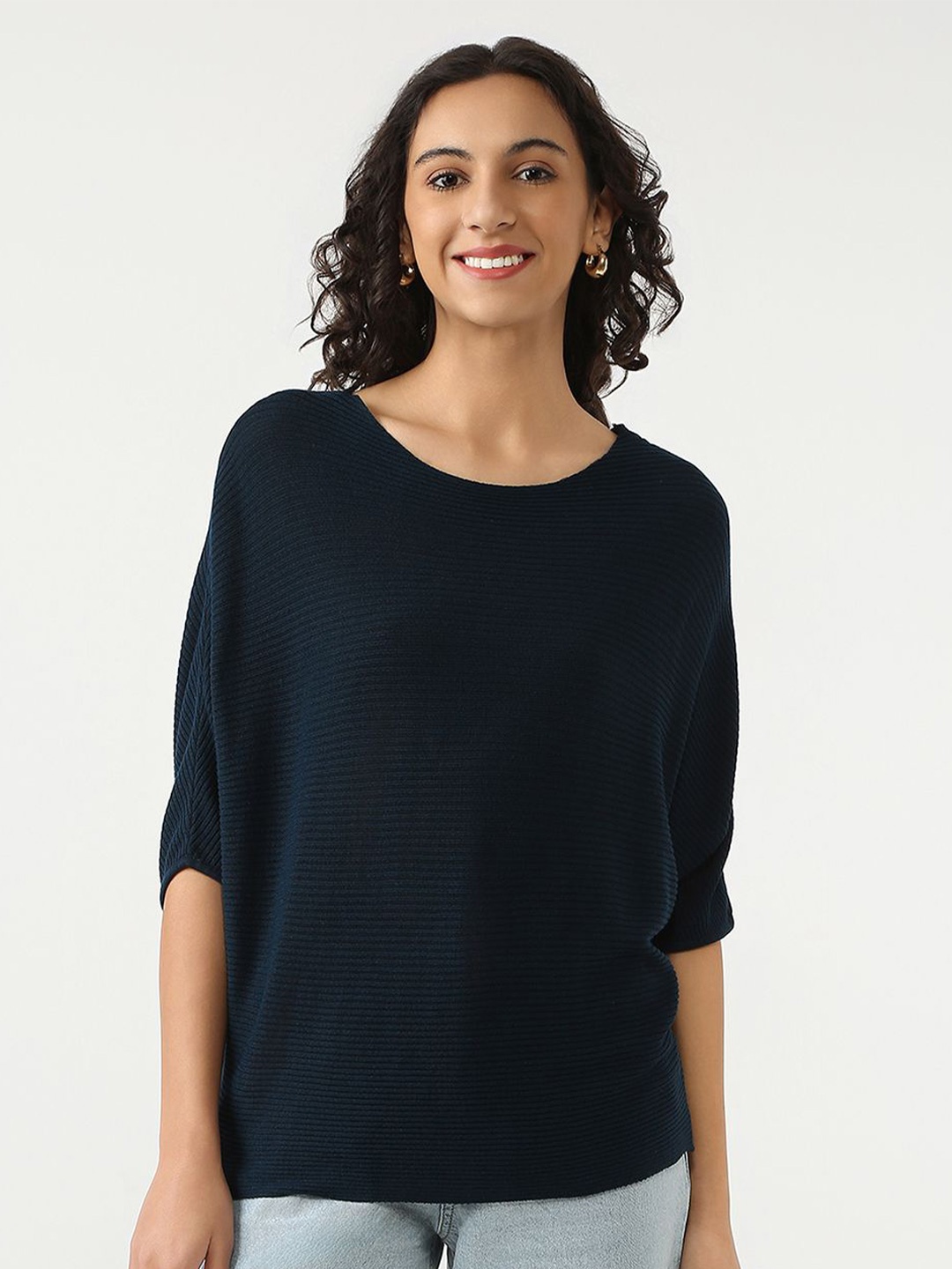 

Kraus Jeans Women Extended Sleeves Top, Blue