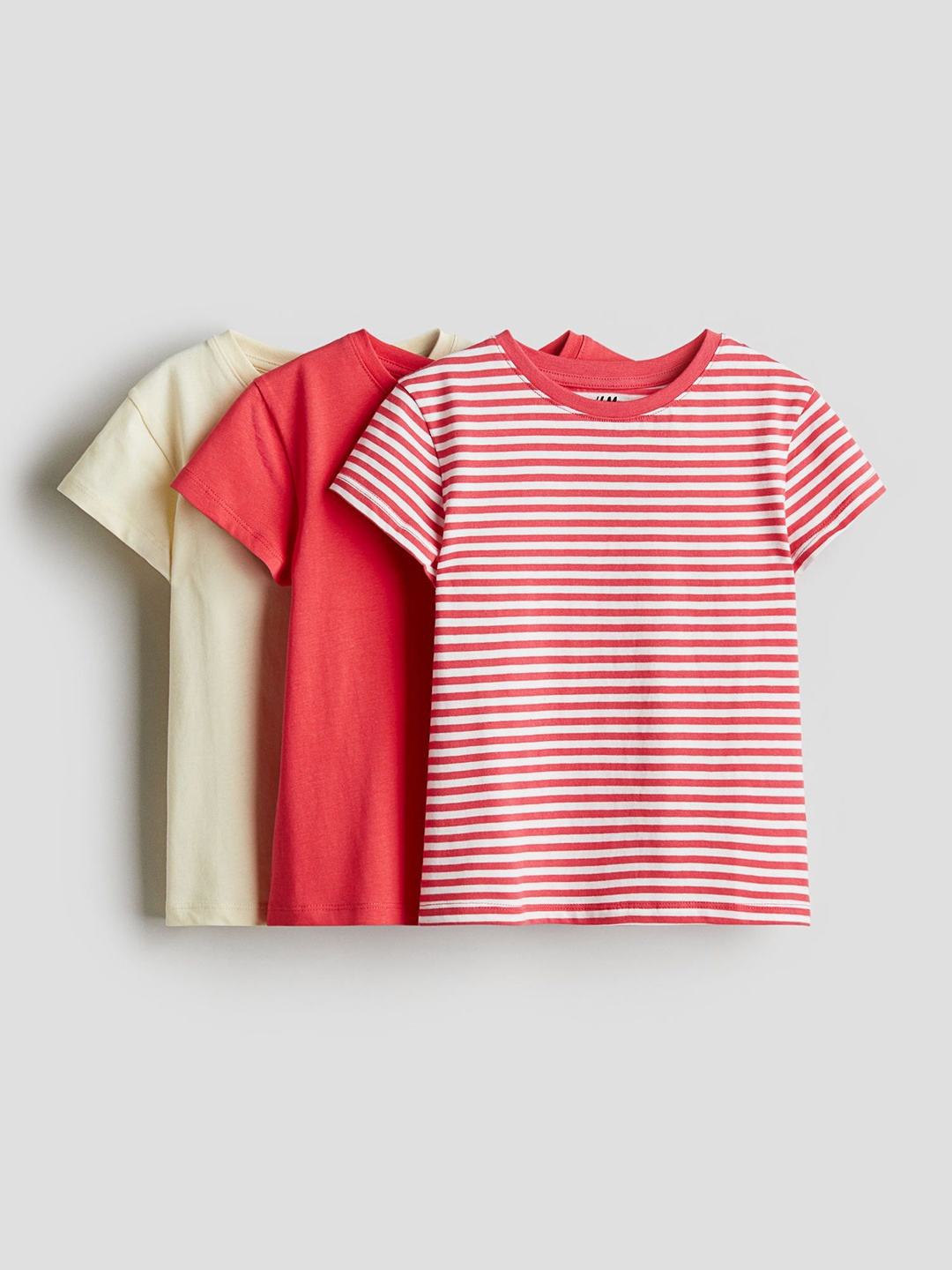 

H&M 3-Pack Cotton Tops, Red