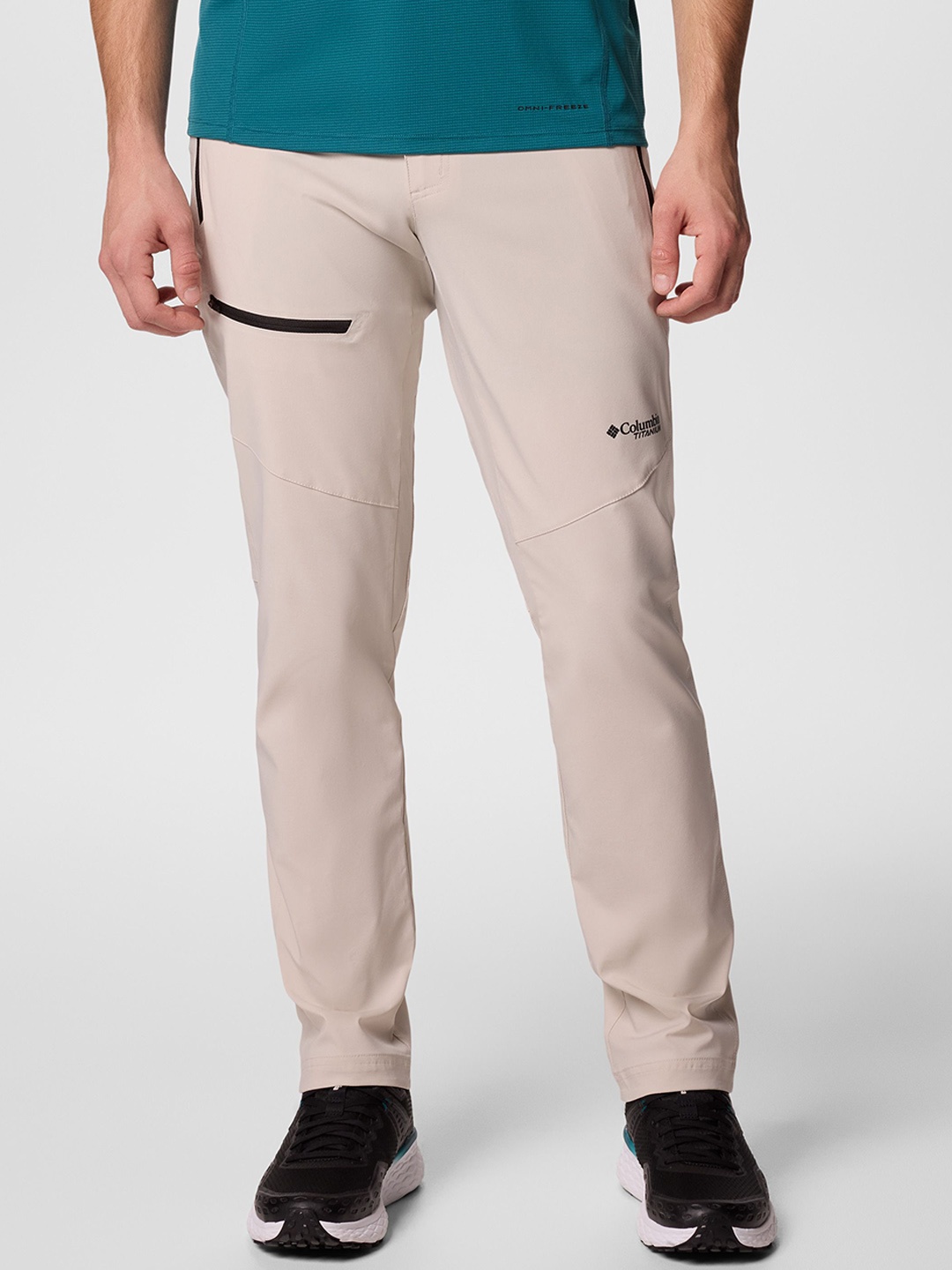 

Columbia Titan Pass II Men Omni-Shield Mid Rise Trousers, Beige