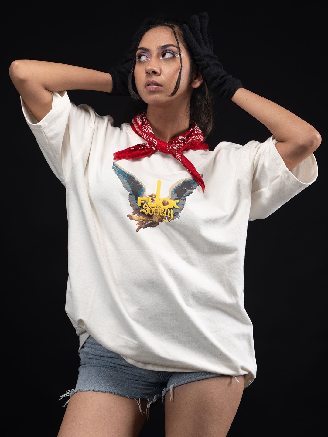 

BAVA STORE Unisex Printed T-shirt, Off white