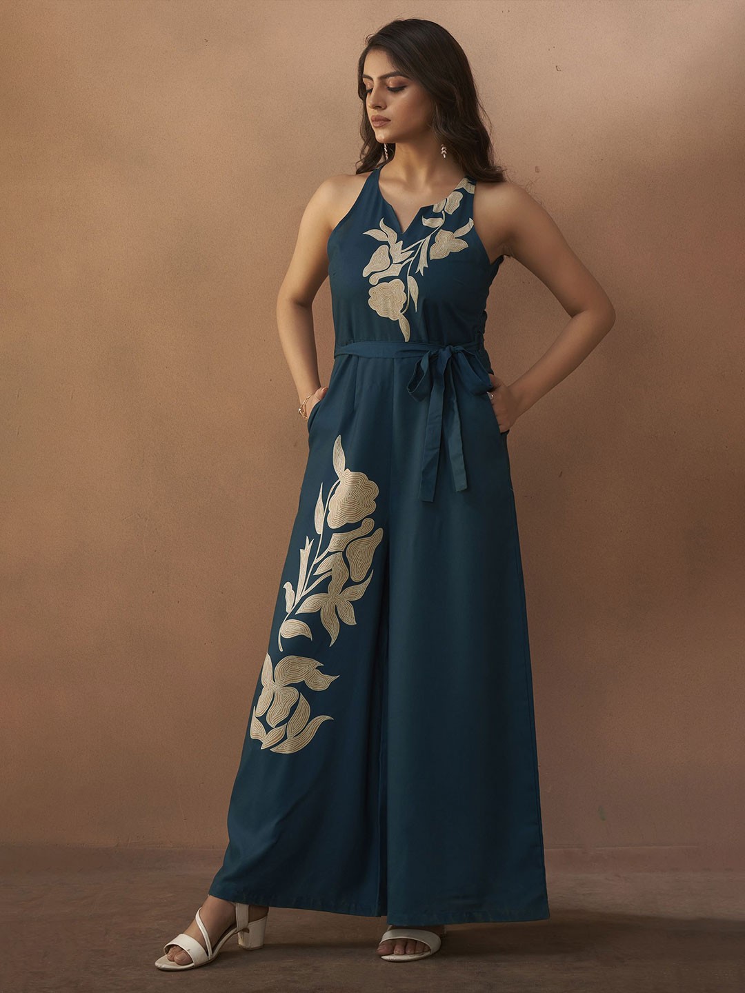

Anouk Printed Basic Jumpsuit, Teal