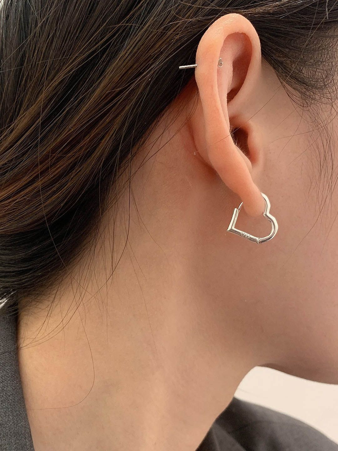 

StyleCast Heart Shaped Drop Earrings, Silver