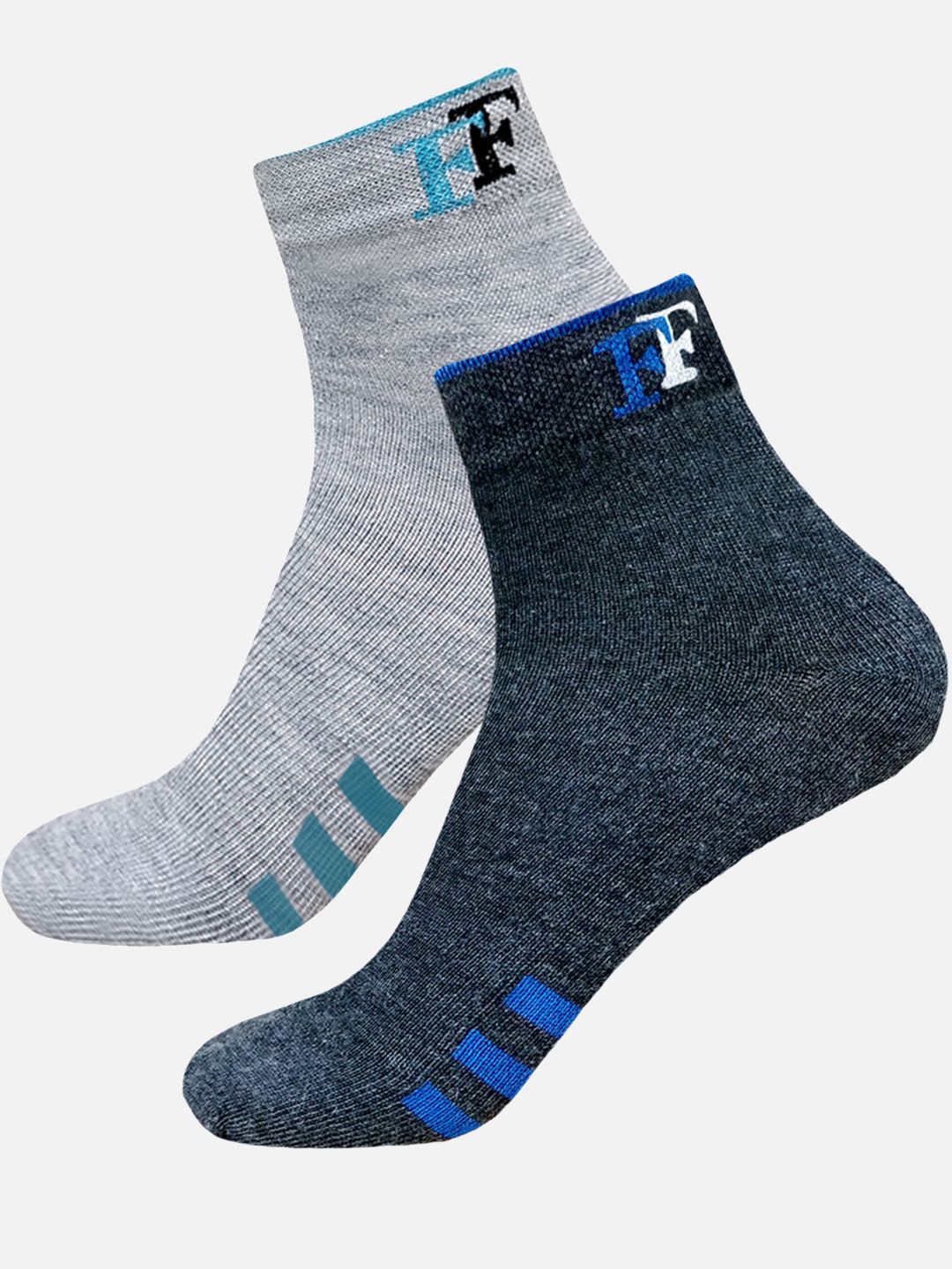 

StyFun Unisex Pack Of 2 Ankle Length Socks, Grey