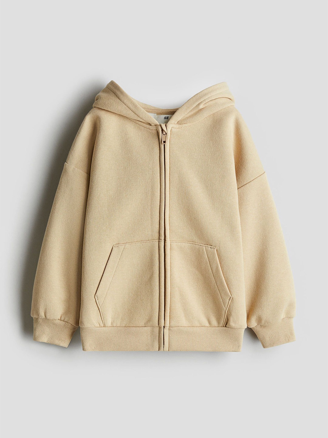 

H&M Oversized Zip-Through Hoodie, Beige