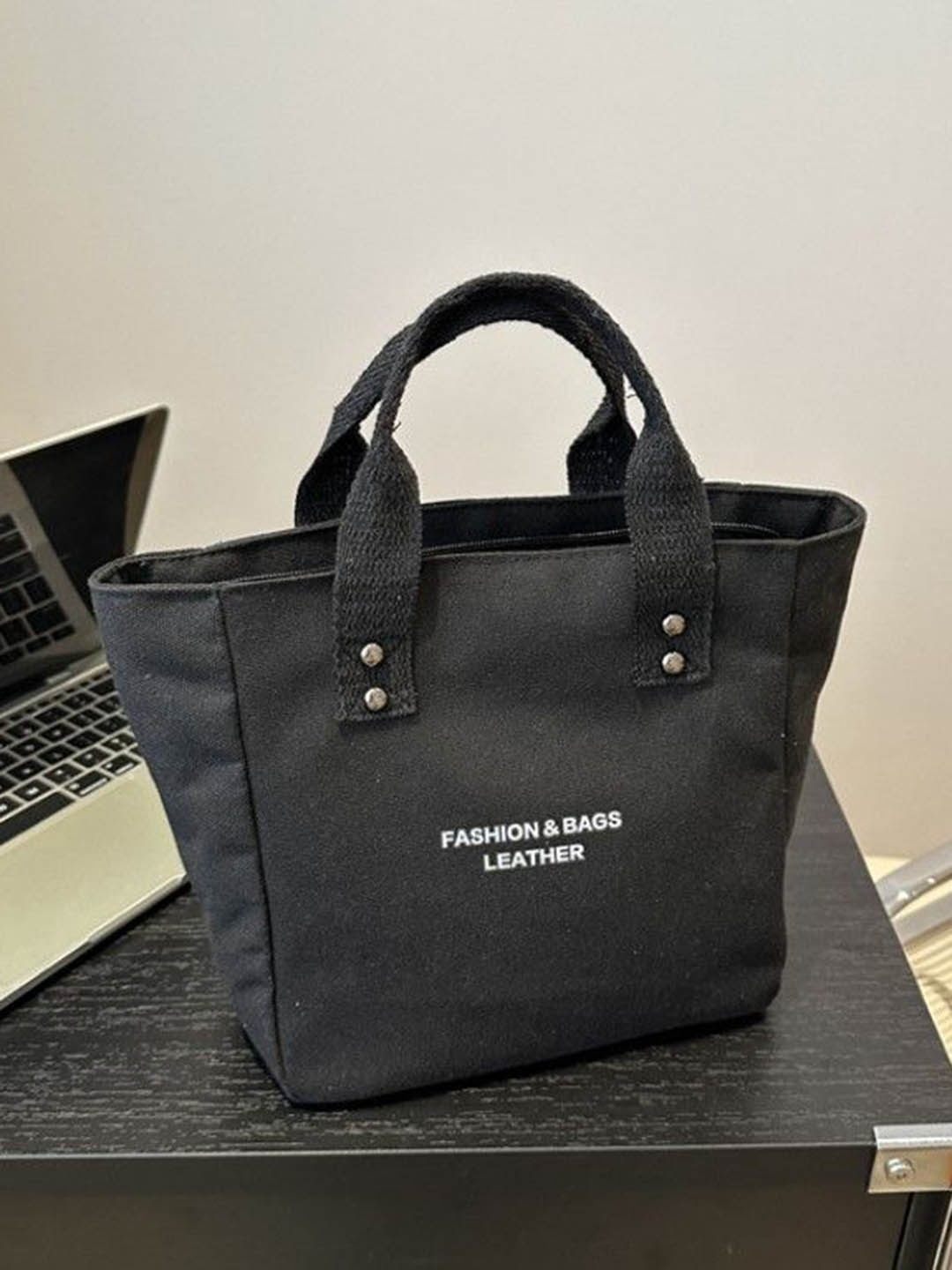 

StyleCast Women Typography Printed Shopper Tote Bag, Black