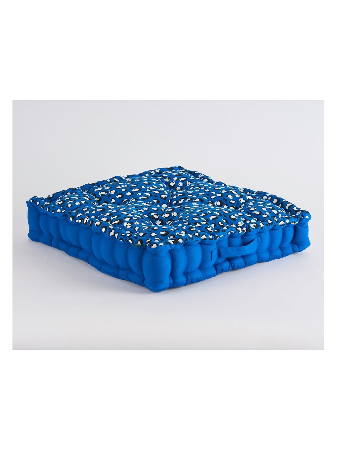 

SKANDA FAB Blue Cotton Animal Print Floor Cushion