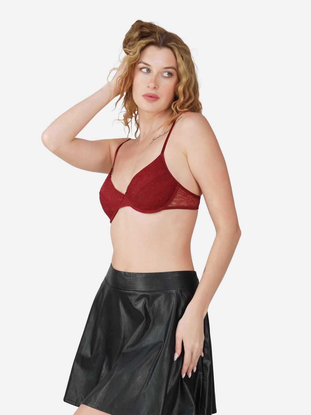 

Carlton London Full Coverage Lightly Padded Everyday Bra, Maroon