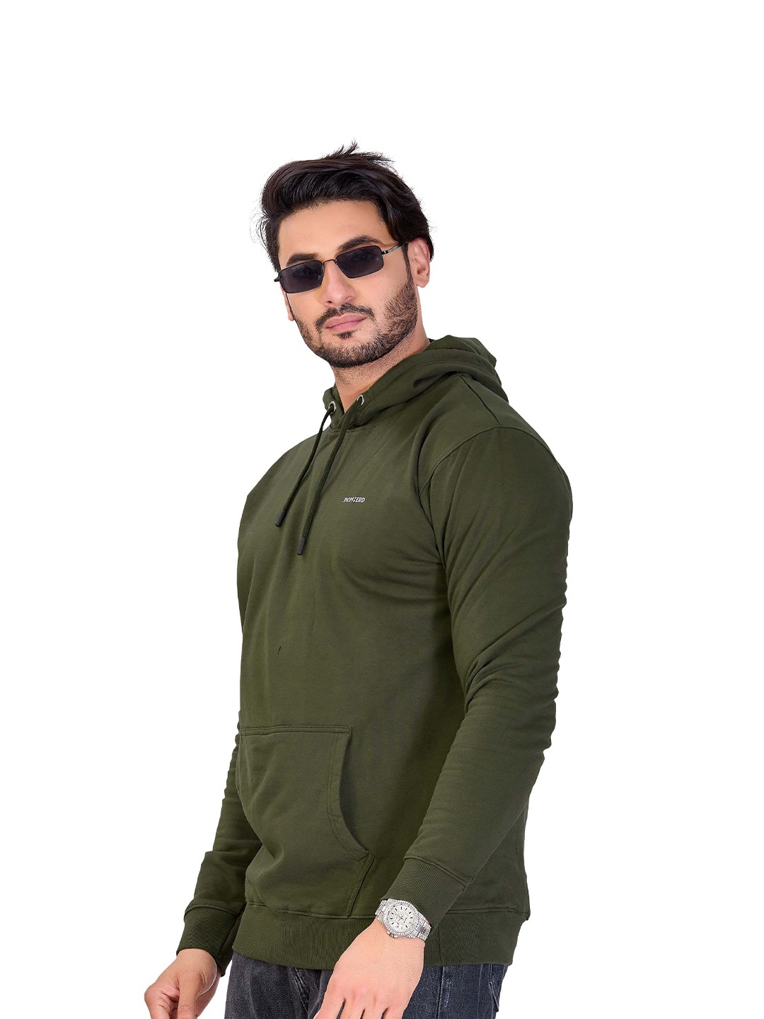 

THE NOMHERD Men Hooded Sweatshirt, Green