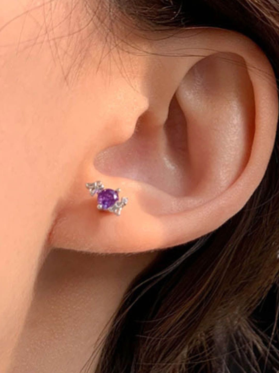 

StyleCast Silver-Toned Contemporary Shaped Studs