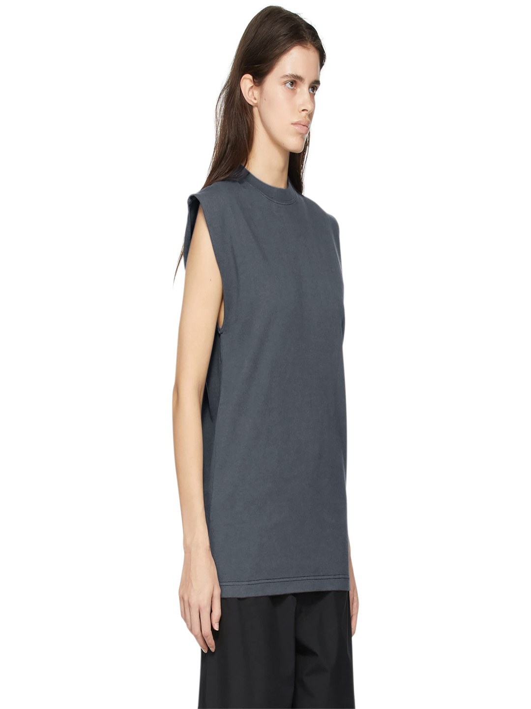 

NOTWILD Women Solid Round Neck Cotton T-shirt, Grey