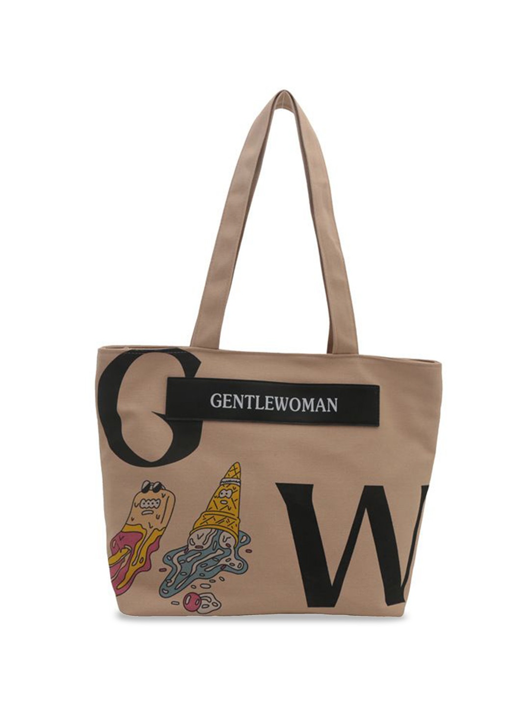 

StyleCast Women Graphic Printed Structured Tote Bag, Brown