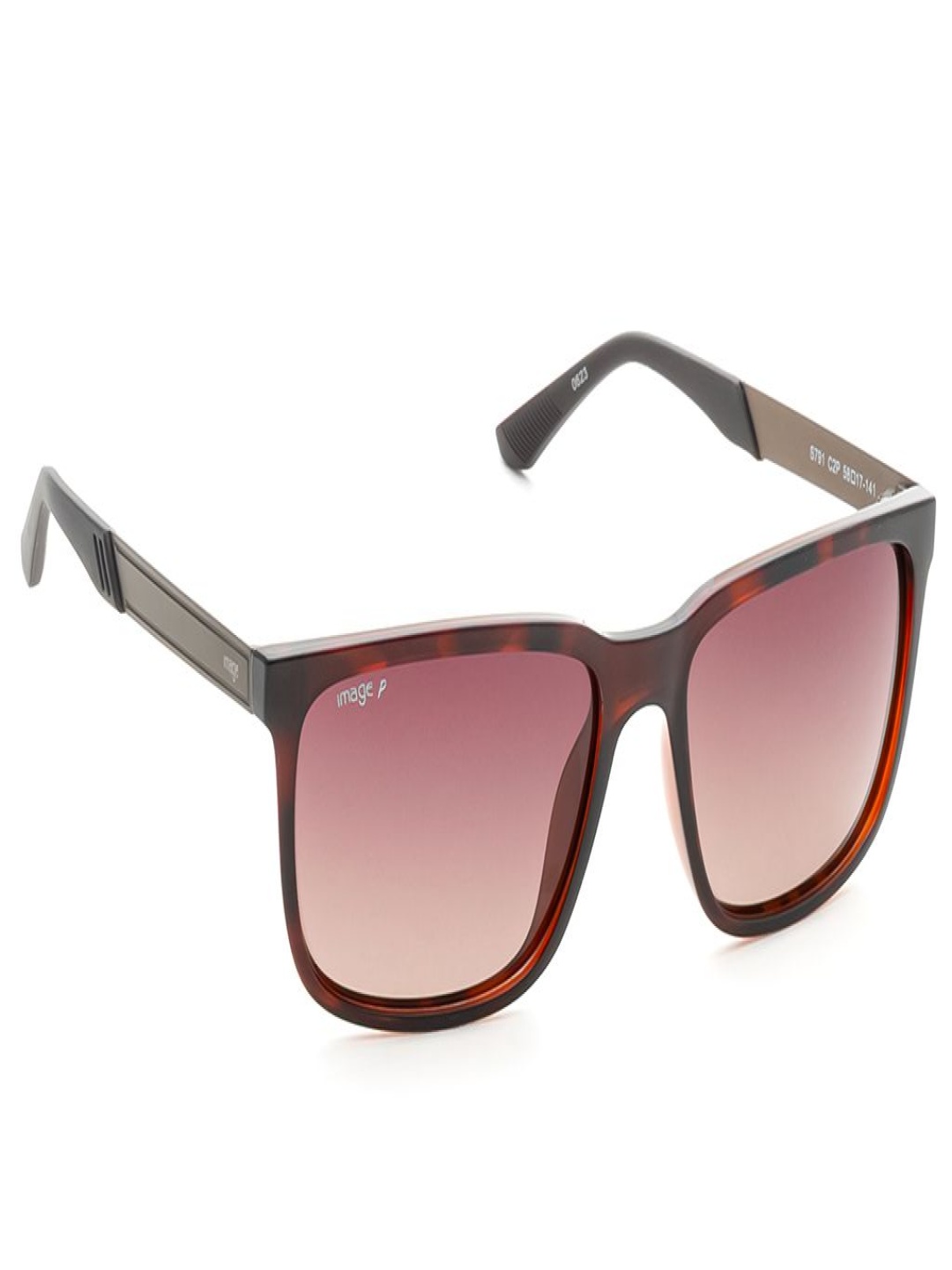 

Image Men Rectangle Sunglasses with Polarised and UV Protected Lens IMS791C2PSG, Brown