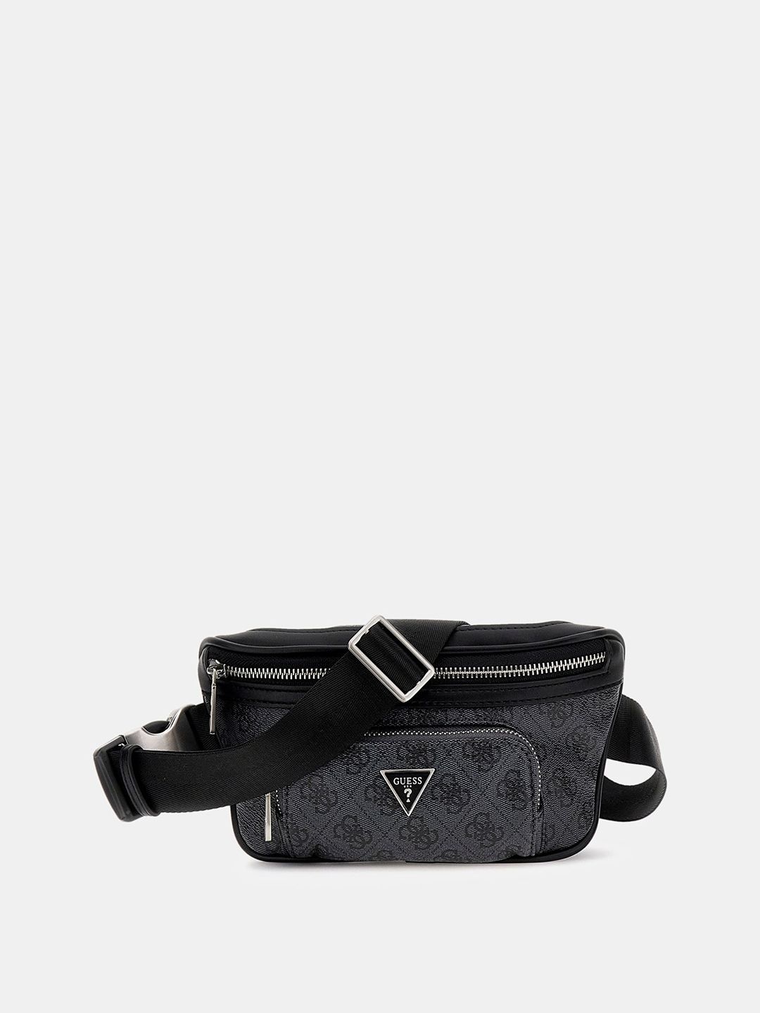 

GUESS Geometric Printed PU Shoulder Bag, Grey