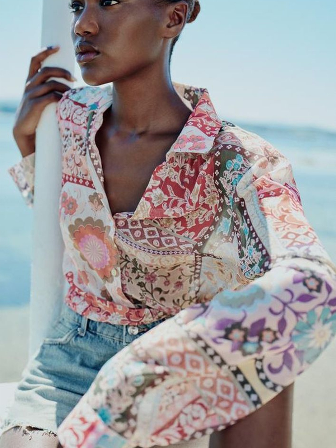 

LULU & SKY Women Floral Opaque Printed Casual Shirt, White