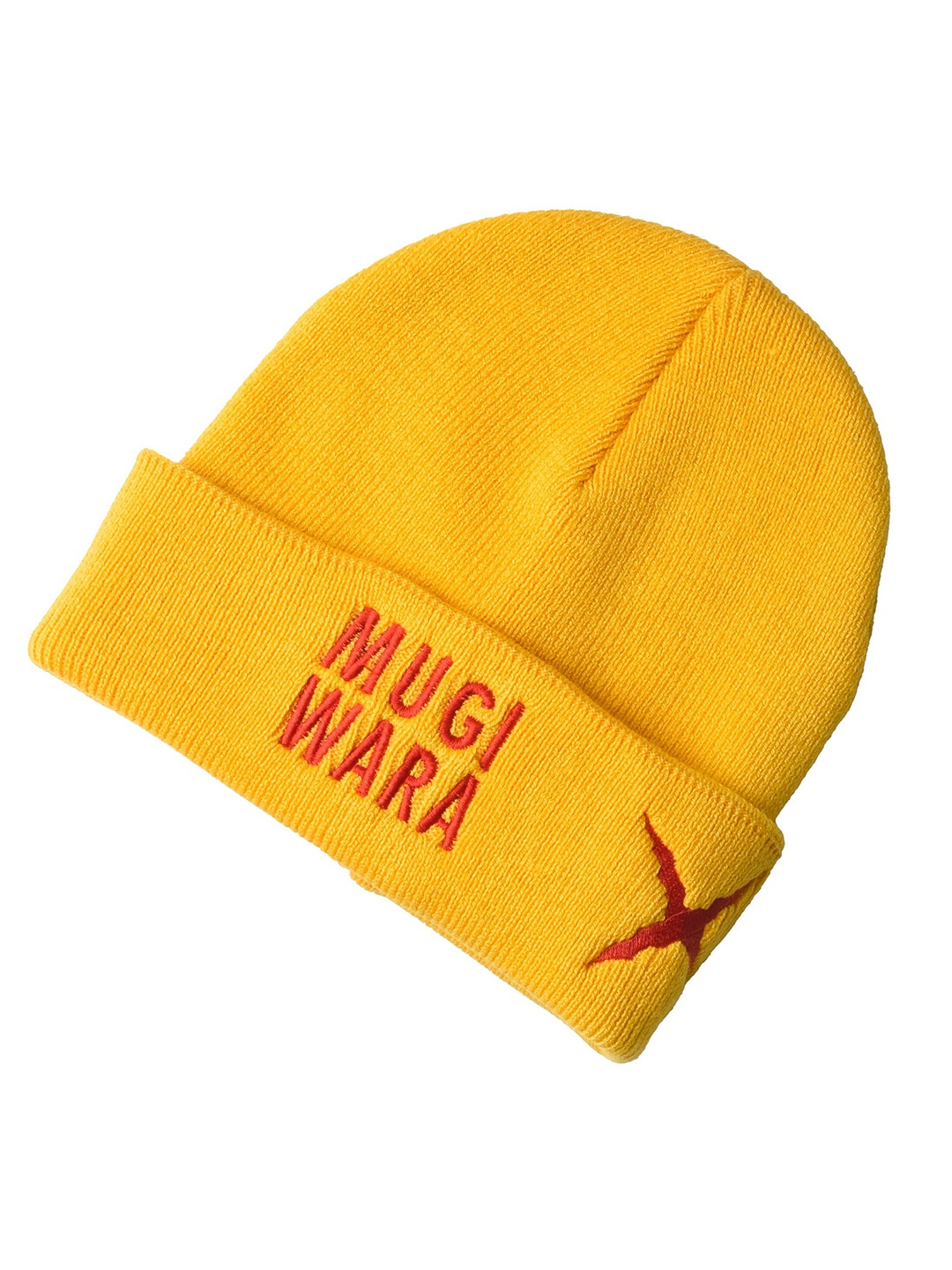 

COMICSENSE Unisex One Piece Anime Embroidered Acrylic Mugiwara Beanie, Yellow