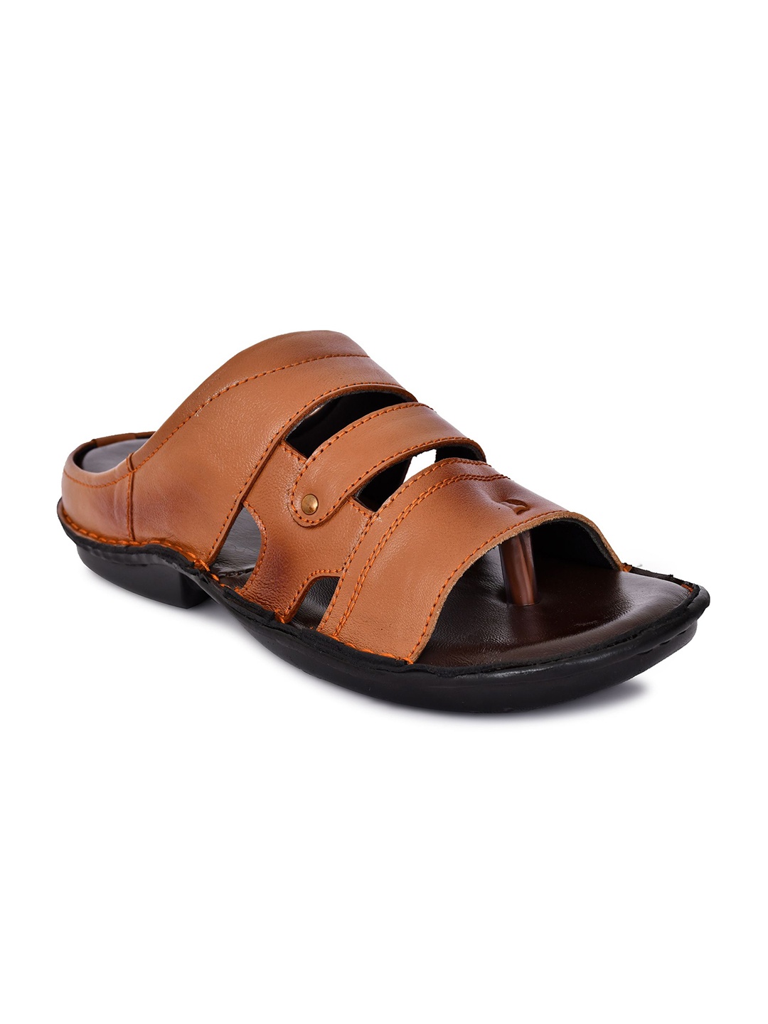 

ROYAL CRUZZ Men Leather Comfort Sandals, Tan